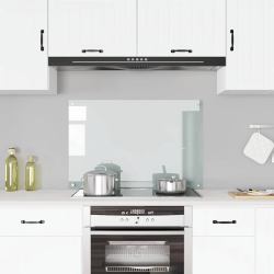 vidaXL virtuves panelis, 90x60 cm, rūdīts stikls, caurspīdīgs