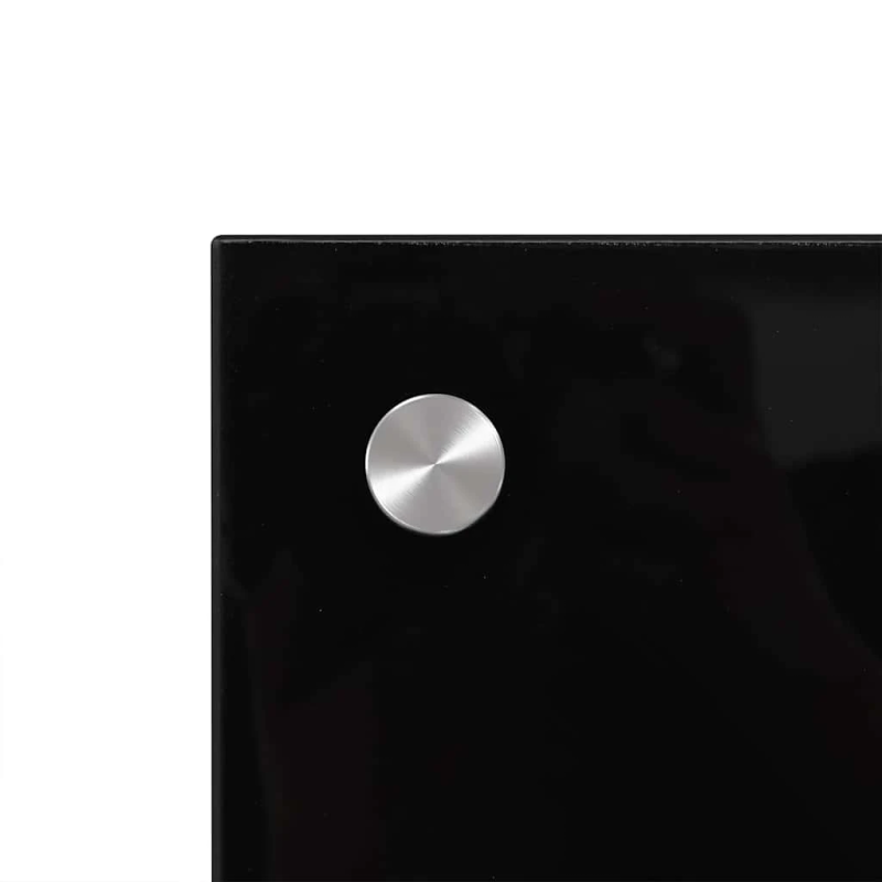 vidaXL virtuves sienas panelis, 90x40 cm, rūdīts stikls, melns