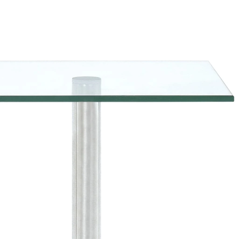 vidaXL 3-līmeņu virtuves stūra plaukts, rūdīts stikls