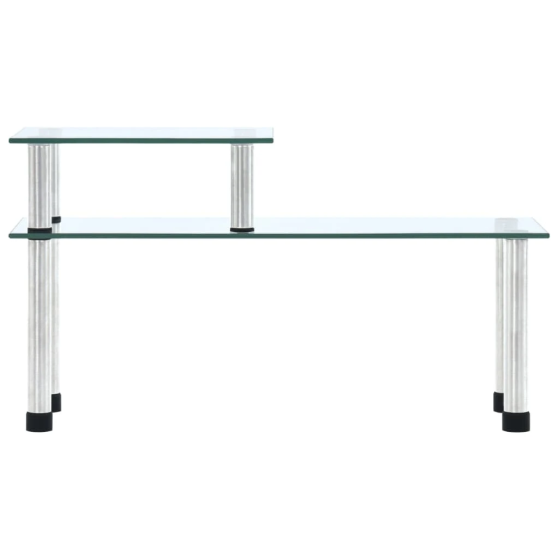 vidaXL virtuves plaukts, 45x16x26 cm, caurspīdīgs rūdīts stikls