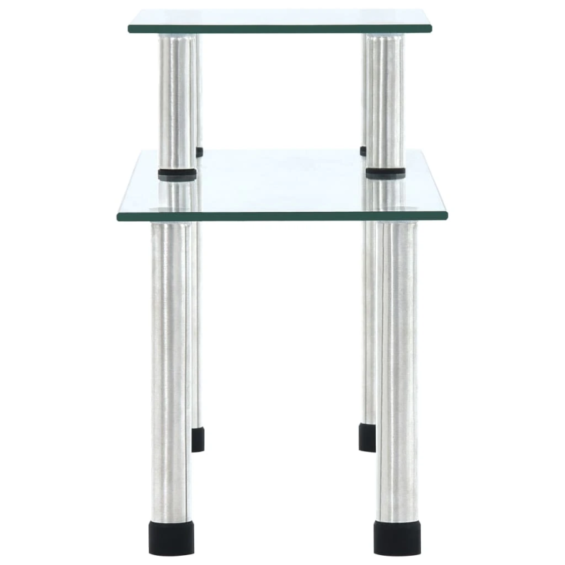 vidaXL virtuves plaukts, 45x16x26 cm, caurspīdīgs rūdīts stikls