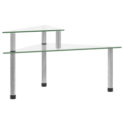 vidaXL virtuves plaukts, 49,5x35x19 cm, caurspīdīgs rūdīts stikls