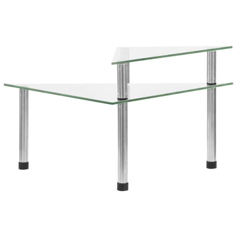 vidaXL virtuves plaukts, 49,5x35x19 cm, caurspīdīgs rūdīts stikls