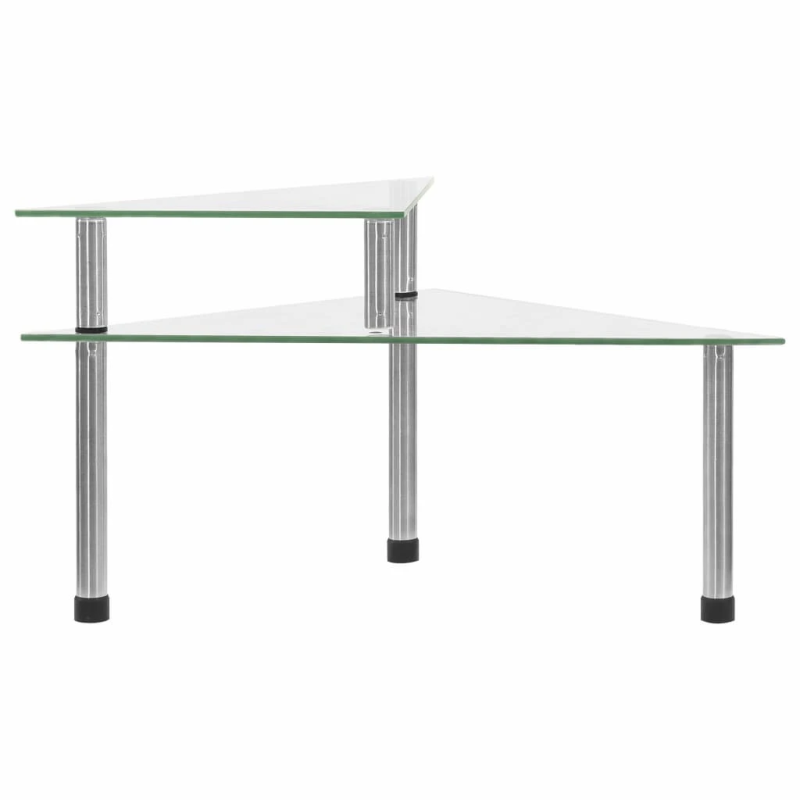 vidaXL virtuves plaukts, 49,5x35x19 cm, caurspīdīgs rūdīts stikls