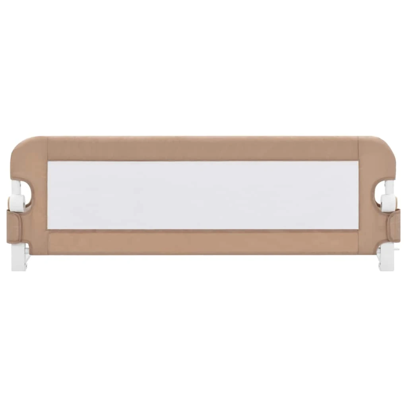 vidaXL bērnu gultas aizsargbarjera, pelēkbrūna, 120x42 cm, poliesters