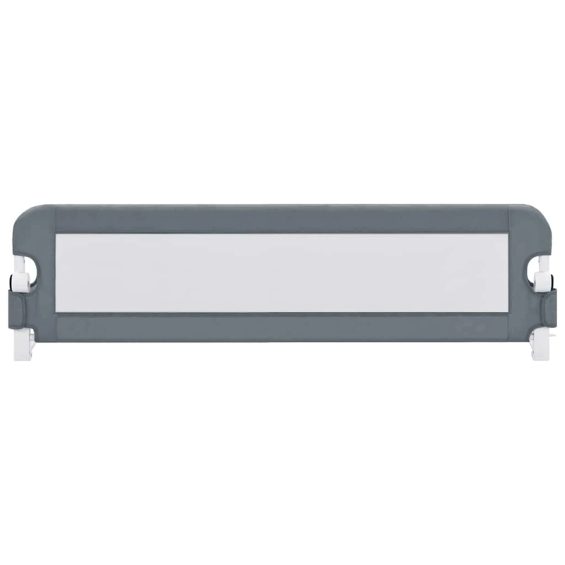 vidaXL bērnu gultas aizsargbarjera, pelēka, 120x42 cm, poliesters