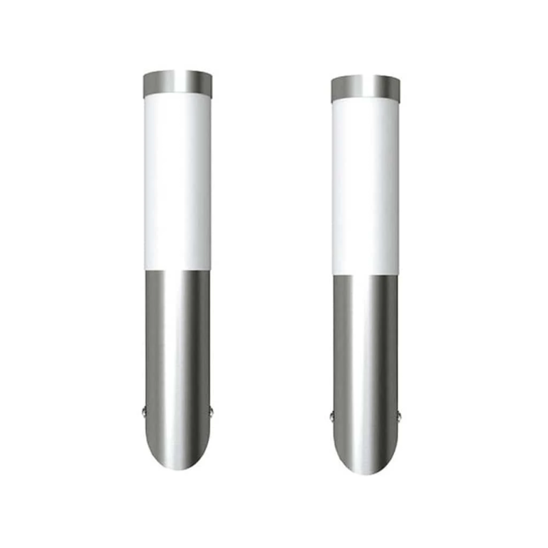 vidaXL āra sienas lampas, 2 gab., nerūsējošs tērauds