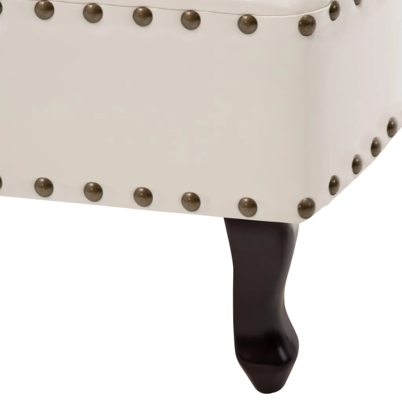 vidaXL zvilnis, balta mākslīgā āda