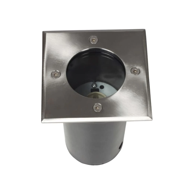 vidaXL dārza lampas, 12 gab., iebūvējamas zemē, kvadrāta forma