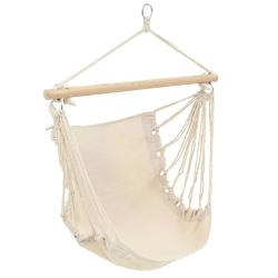 vidaXL šūpuļkrēsls, liels, balts audums