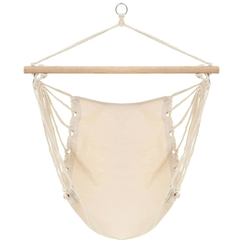 vidaXL šūpuļkrēsls, liels, balts audums