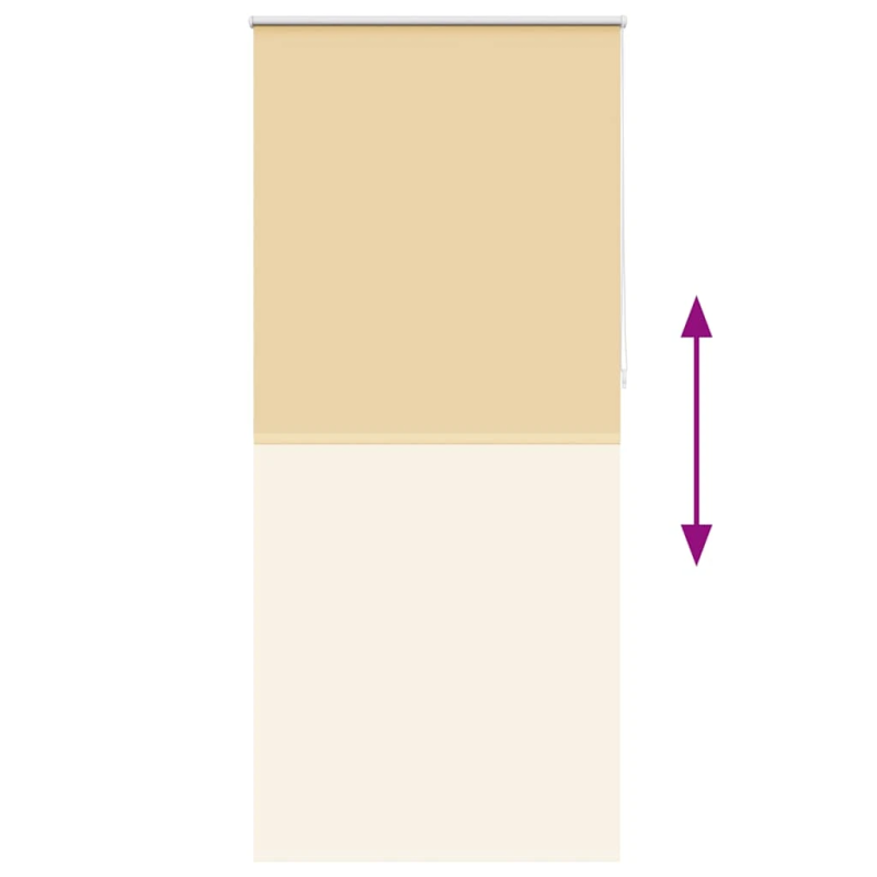 vidaXL Ruļļu žalūzijas, gaismu necaurlaidīgas, 100x230 cm, bēšas