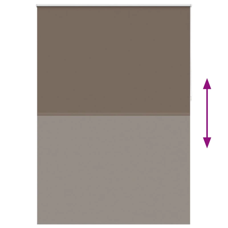vidaXL Aptumšojošas ruļļu žalūzijas, 140x230 cm, kafijas brūnā krāsā