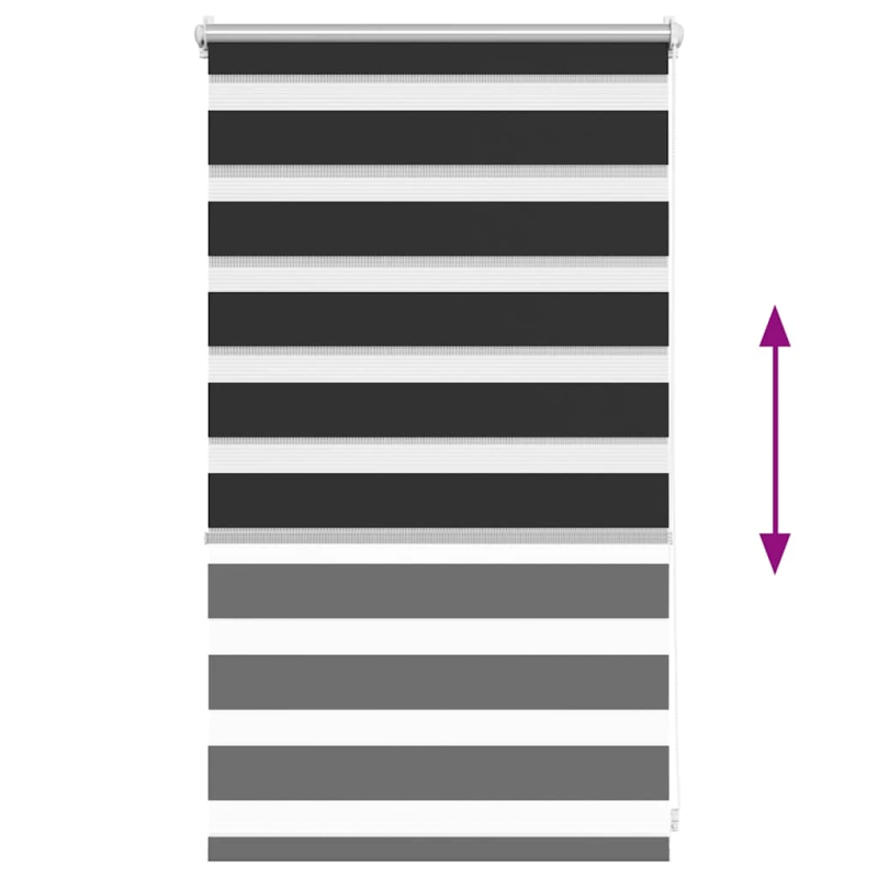 vidaXL Svītraina Žalūzija 50 x 100 cm Melna
