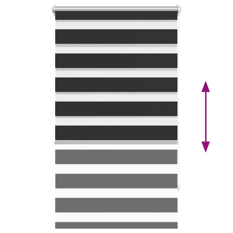 vidaXL Svītrainas Žalūzijas 70 x 120 cm Melna