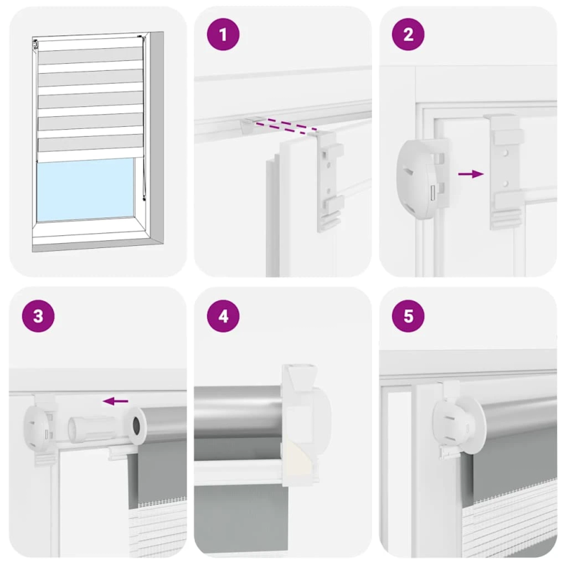 vidaXL Svītrainas Žalūzijas 70 x 120 cm Melna