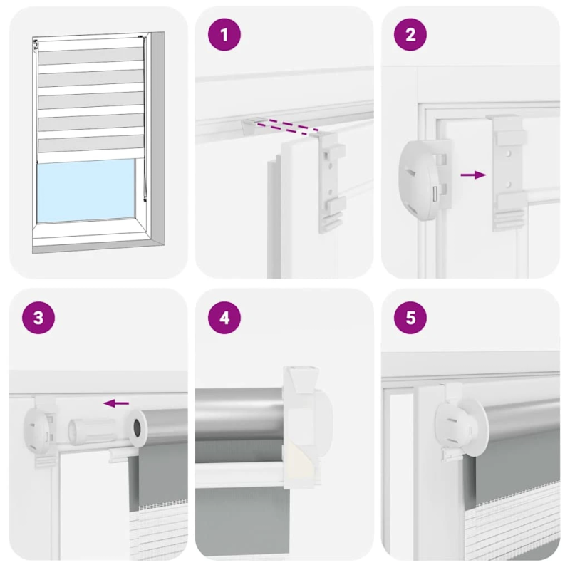 vidaXL Svītrainas Žalūzijas 80 x 150 cm Brūnas