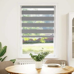vidaXL Svītrainas Žalūzijas 90 x 150 cm Pelēkas