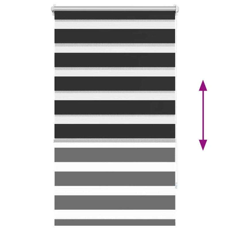 vidaXL Svītrainas Žalūzijas 90 x 150 cm Melnas