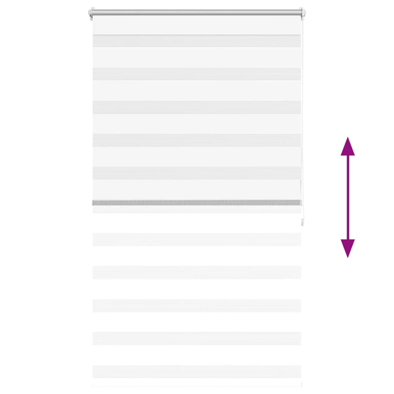 vidaXL Svītraina Žalūzija 100 x 75 cm Balta