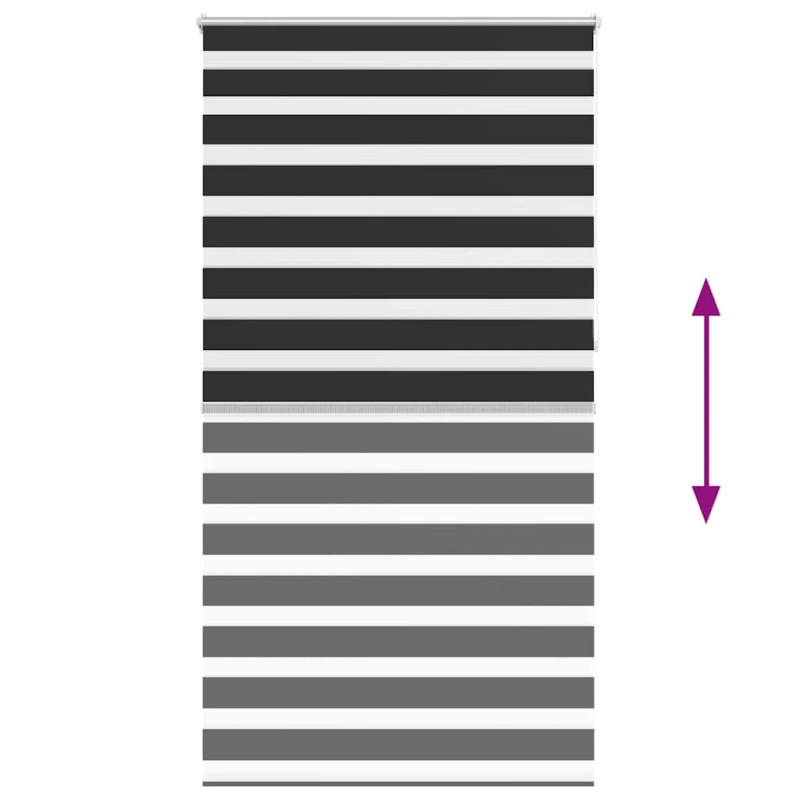 vidaXL Svītrainas Žalūzijas 120 x 230 cm Melnas