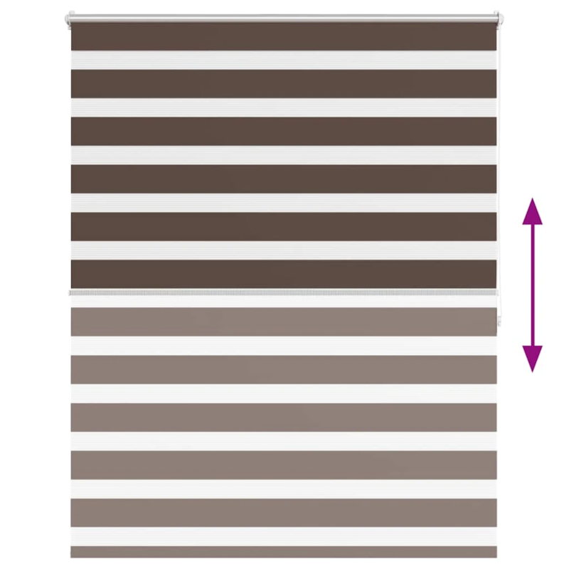 vidaXL Svītrainas Žalūzijas 140 x 175 cm Brūnas