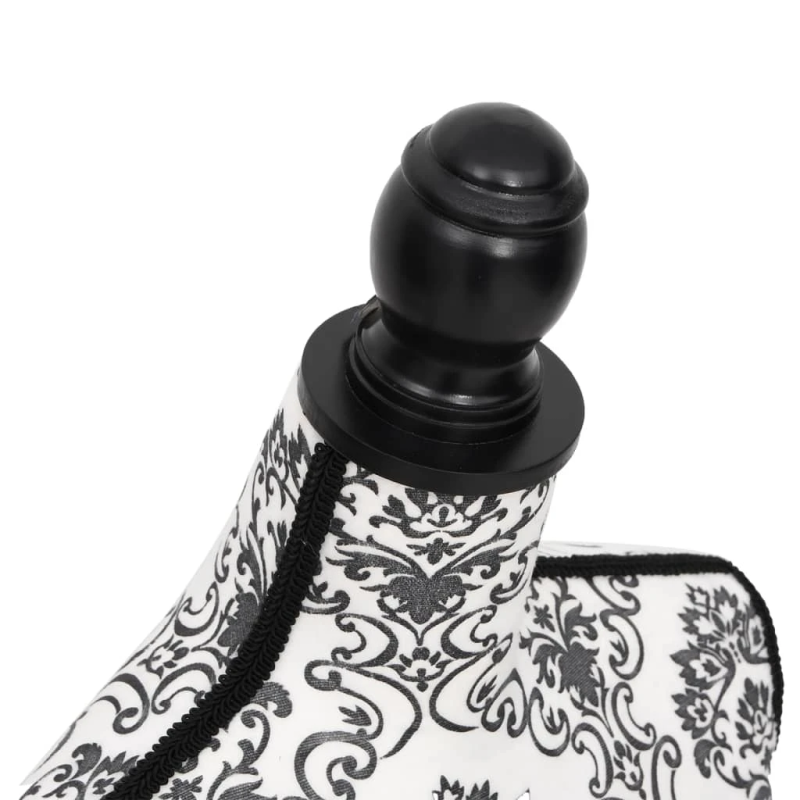 vidaXL sievietes manekens, melns ar baltu