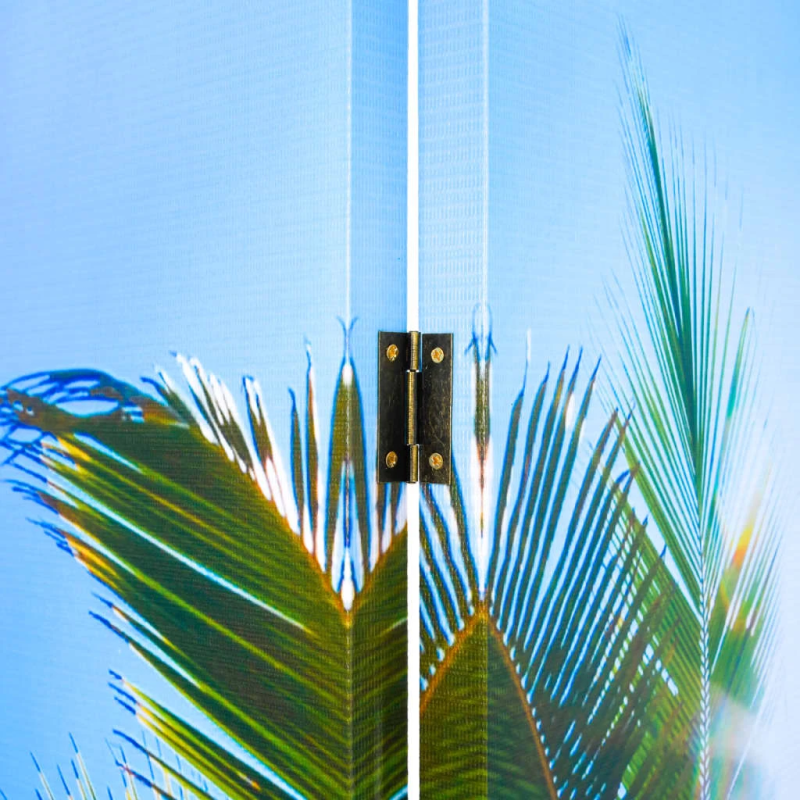 vidaXL istabas aizslietnis, 200x170 cm, saliekams, pludmales ainava