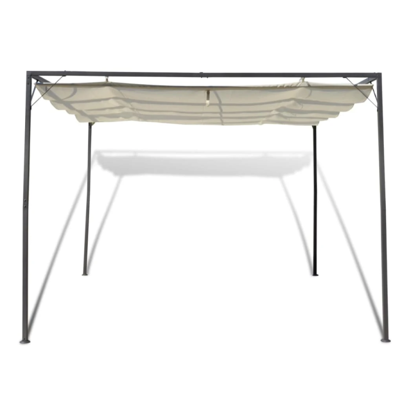 vidaXL dārza nojume ar izvelkamu jumta pārsegu