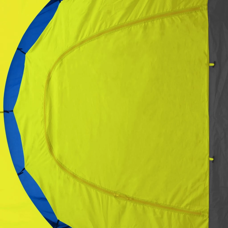 vidaXL deviņvietīga telts, zila un dzeltena