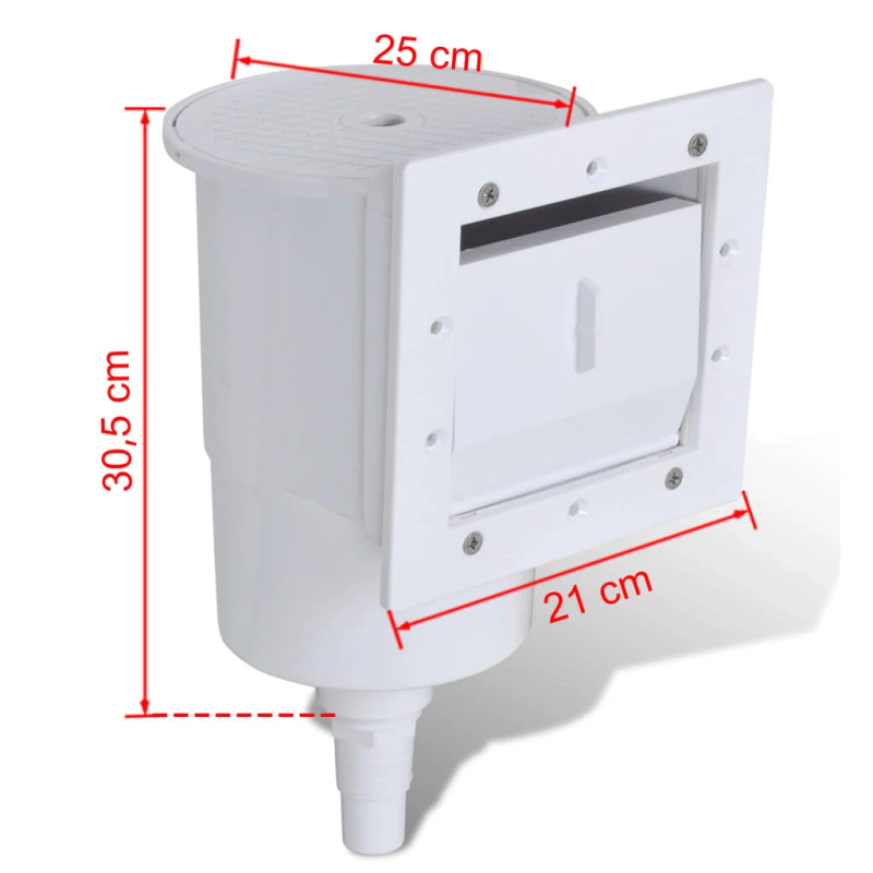 vidaXL astoņdaļīgs baseina skimmeris, 21x25x30,5 cm