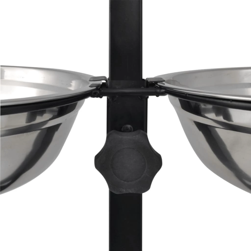 Regulējams Statīvs Suņiem ar Bļodām 2 x 4,1L Nerūsējošais Tērauds