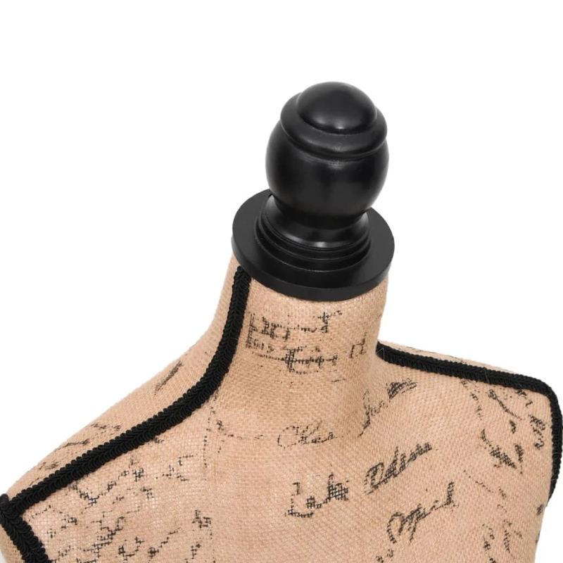 vidaXL sievietes manekens, brūna džuta