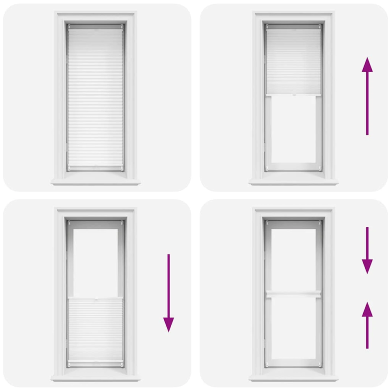 Plisē Žalūzijas 40x100cm Baltas Gofrētas