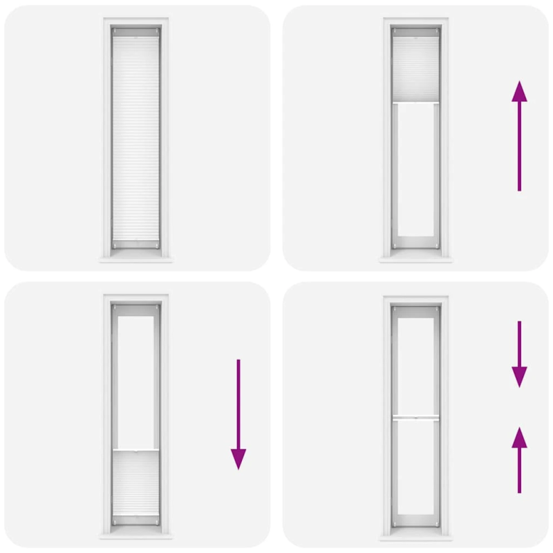 Plisē Žalūzijas 40 x 200cm Baltas