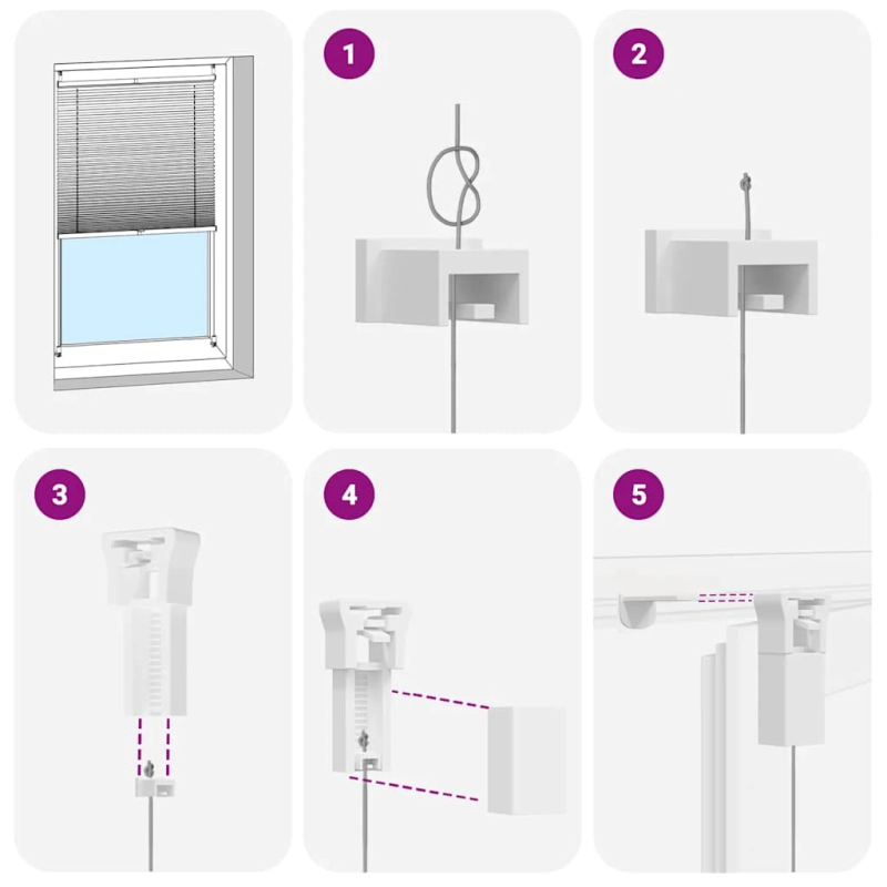 Plisē Žalūzijas 40 x 200cm Baltas