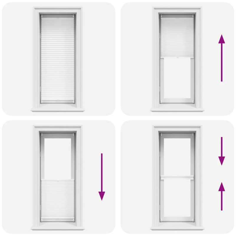 Plisē Žalūzijas 50 x 125 cm Baltas Gofrētas