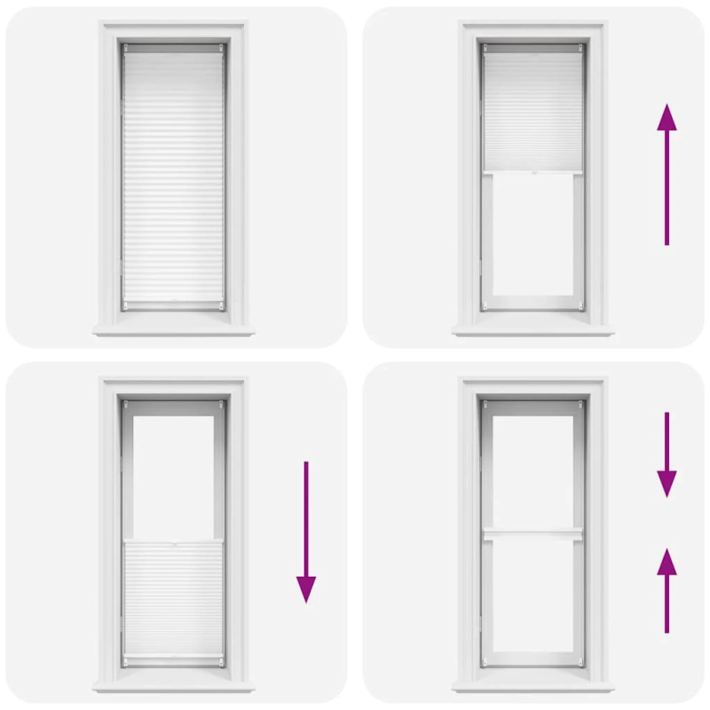 Plisē Žalūzijas 60 x 100 cm Baltas Gofrētas