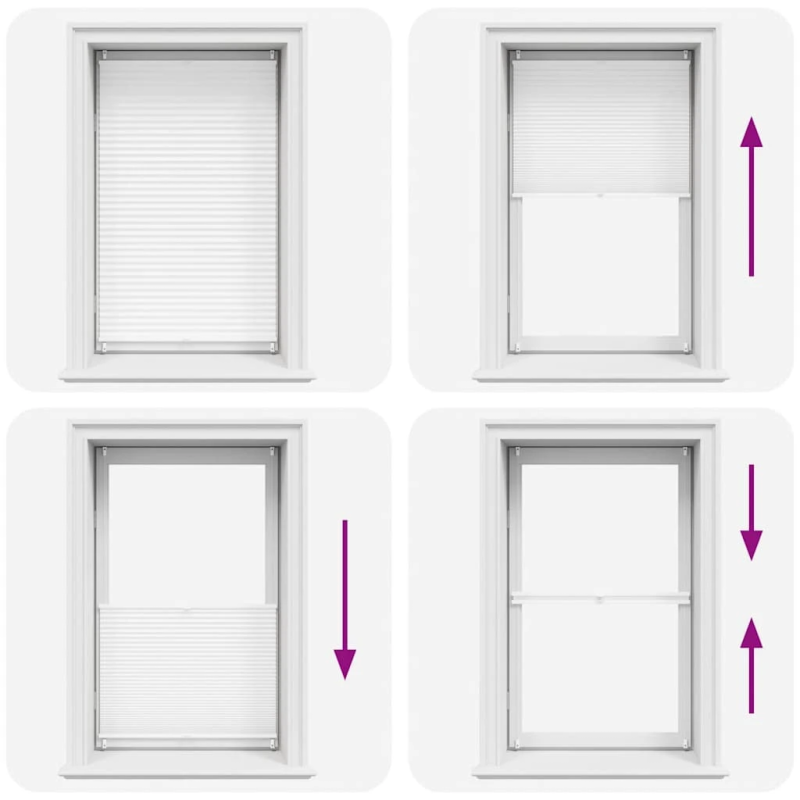 Plisē Žalūzijas 90x100cm Baltas Gofrētas