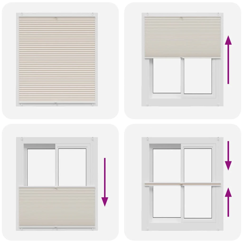 Plisē Žalūzijas 100 x 125 cm Krēmkrāsā