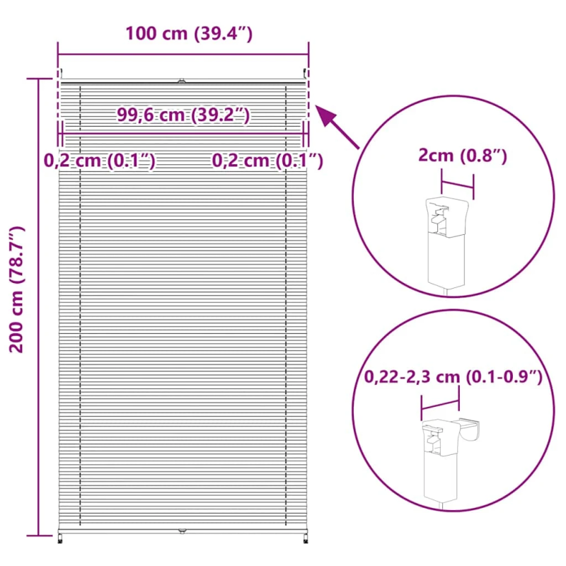 Bēšas Plisē Žalūzijas 100x200cm
