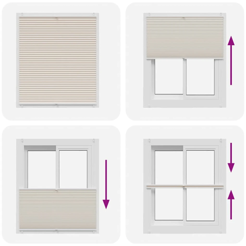 Plisē Žalūzijas 110 x 100 cm Krēmkrāsā
