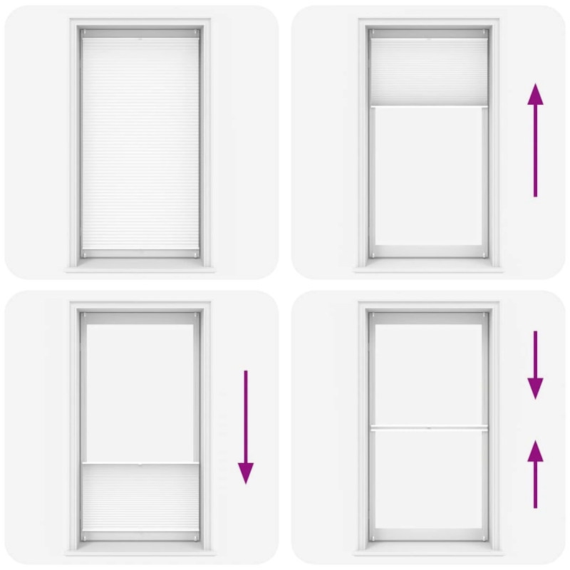 Plisē Žalūzijas 110 x 200 cm Baltas Gofrētas