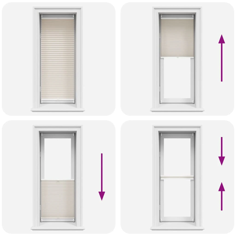 Plisē Žalūzijas 40 x 125 cm Krēmkrāsā