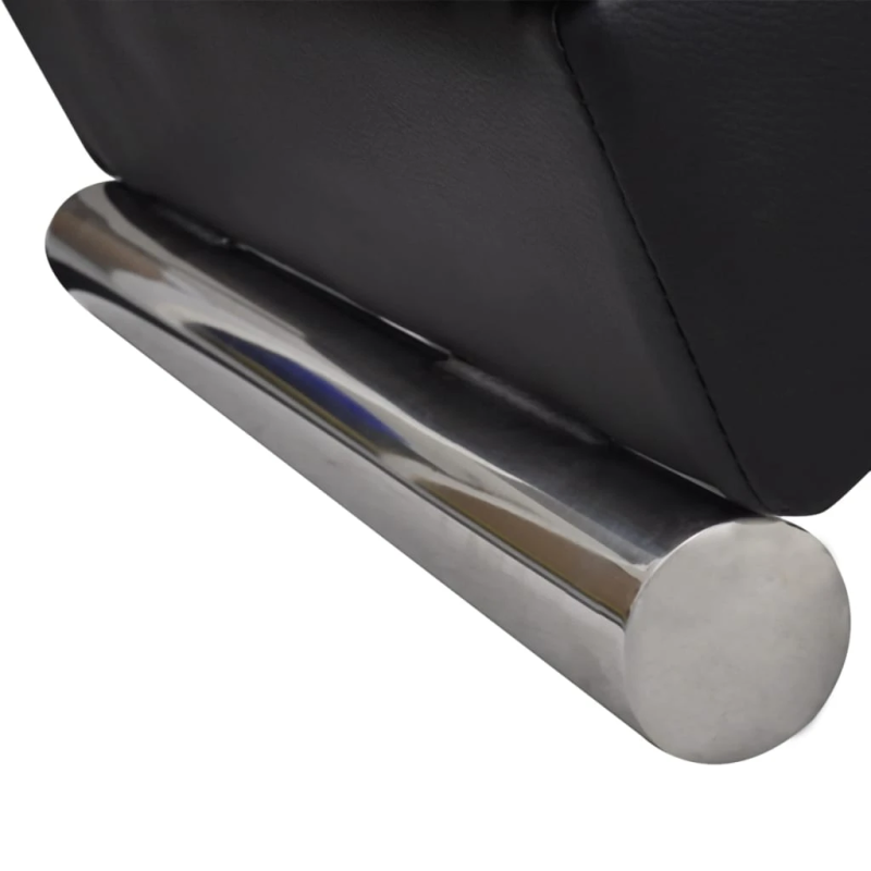 vidaXL zvilnis, melna mākslīgā āda