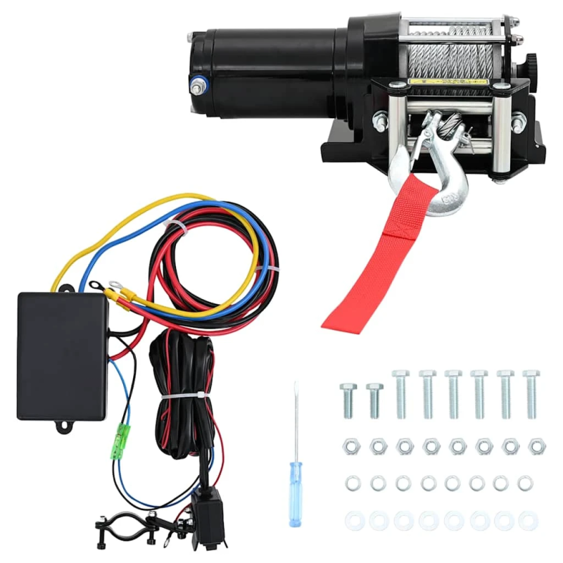 Elektriskā Vinča 1360 kg 12V, Montāžas Plāksne