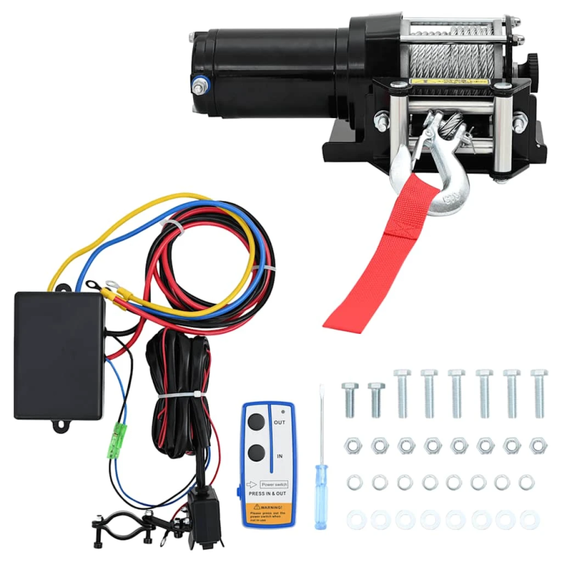Elektriskā Vinča 1360 kg 12V Bezvadu tālvadības pults
