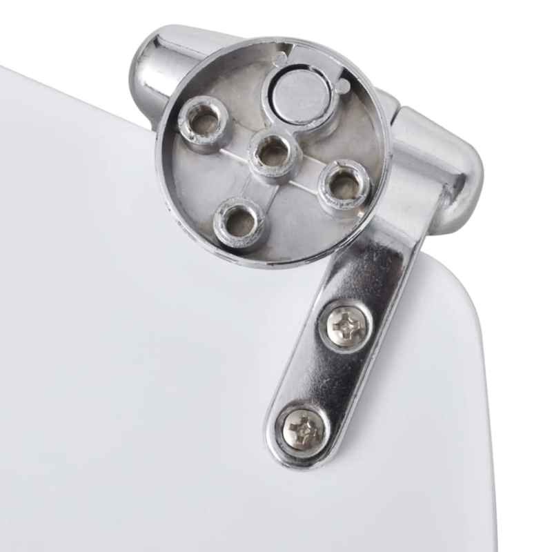 vidaXL tualetes poda sēdeklis, lēni aizverams, MDF, vienkāršs, balts