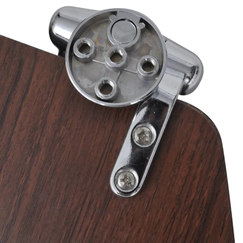 vidaXL tualetes poda sēdeklis, lēni aizverams, MDF, vienkāršs, brūns