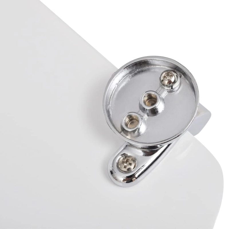 vidaXL tualetes poda sēdeklis ar vāku, MDF, vienkāršs dizains, balts